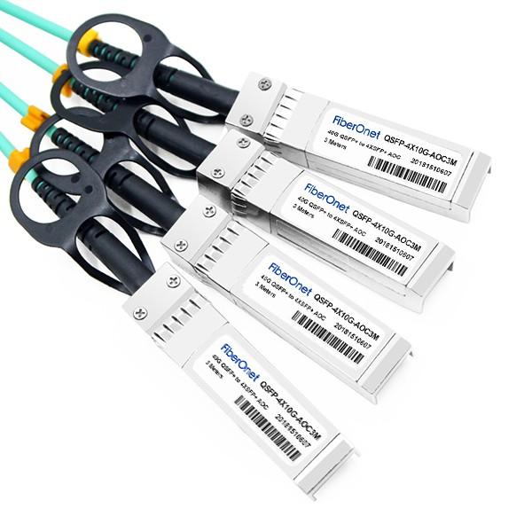 Cisco 40GBase-AOC QSFP to 4 SFP+ Active Optical breakout Cable, 3-meter #3 image